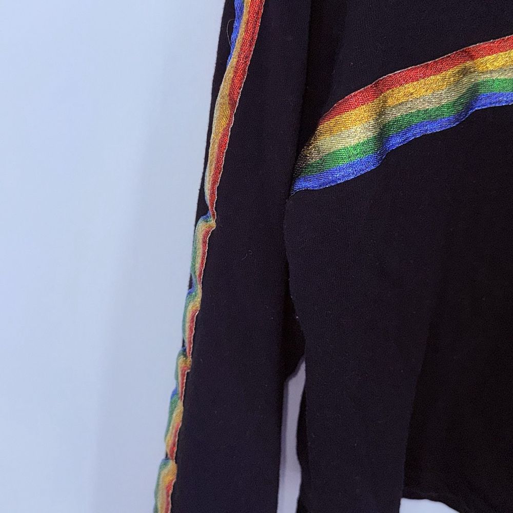 Disney Pullover Sweatshirt Pride 90s Crop 1/4 Zip Xlarge 15-17 Y2k - Picture 2 of 4